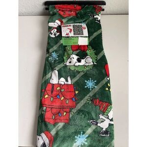 Peanuts Snoopy Christmas Lights Dog House Santa Soft Throw Blanket 50 X 70” NEW